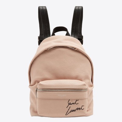 Saint Laurent Nude Mini Toy City Embroidered Backpack YSLBS81013