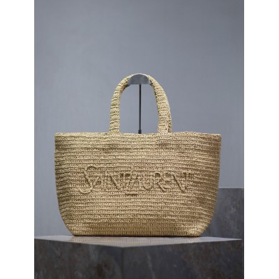 Saint Laurent Oversized Tote Bag in Naturel Raffia YSLBS81396