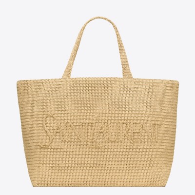 Saint Laurent Oversized Tote Bag in Naturel Raffia YSLBS81396