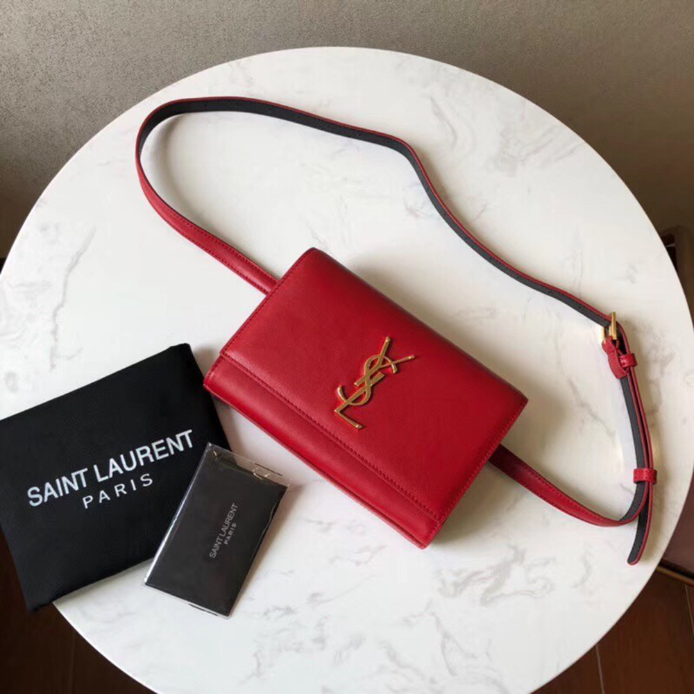 Saint Laurent Red Kate Belt Bag YSLBS81026