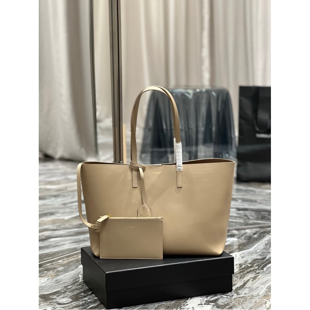 Saint Laurent Shopping Tote Bag in Beige Leather YSLBS81403