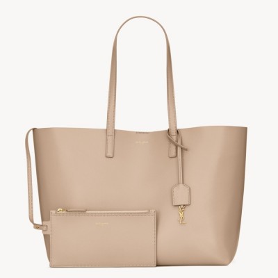 Saint Laurent Shopping Tote Bag in Beige Leather YSLBS81403