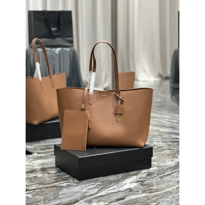 Saint Laurent Shopping Tote Bag in Brown Leather YSLBS81405