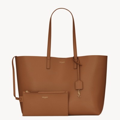 Saint Laurent Shopping Tote Bag in Brown Leather YSLBS81405