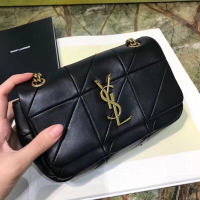 Saint Laurent Small Jamie Bag In Black Patchwork Lambskin YSLBS81218