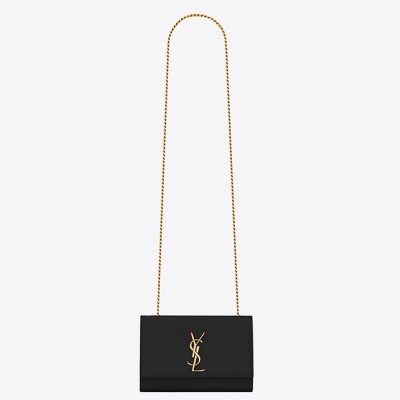 Saint Laurent Small Kate Bag In Black Grained Leather YSLBS81146