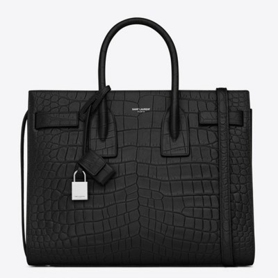 Saint Laurent Small Sac De Jour Bag In Black Crocodile Leather YSLBS81261