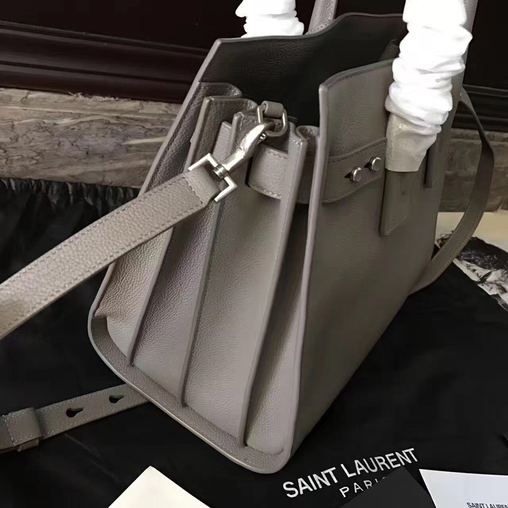 Saint Laurent Small Sac de Jour Souple Bag In Fog Grained Leather YSLBS81266