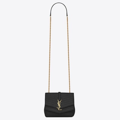 Saint Laurent Small Sulpice Bag In Black Matelasse Leather YSLBS81221