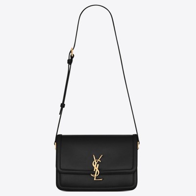 Saint Laurent Solferino Medium Bag In Black Calfskin YSLBS81326