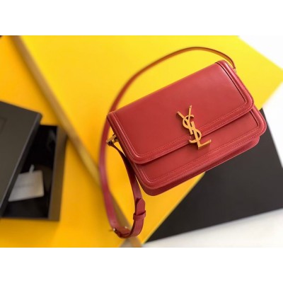 Saint Laurent Solferino Medium Bag In Red Calfskin YSLBS81332