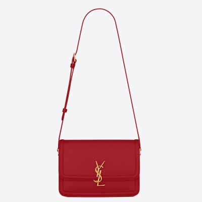 Saint Laurent Solferino Medium Bag In Red Calfskin YSLBS81332