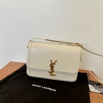 Saint Laurent Solferino Medium Bag In White Calfskin YSLBS81333