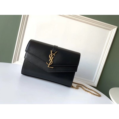 Saint Laurent WOC Sulpice Chain Wallet In Black Calfskin YSLBS81462