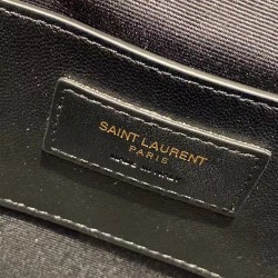 Saint Laurent 80's Vanity Bag In White Quilted Grained Leather YSLBS81004