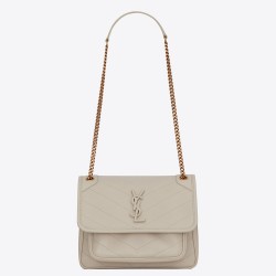 Saint Laurent Baby Niki Bag In White Lambskin YSLBS81011