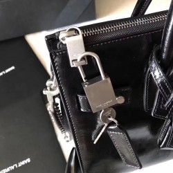 Saint Laurent Baby Sac De Jour Souple Duffle Bag In Black Moroder Leather YSLBS81019