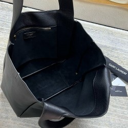 Saint Laurent Bea Tote Bag in Black Grained Leather YSLBS81020