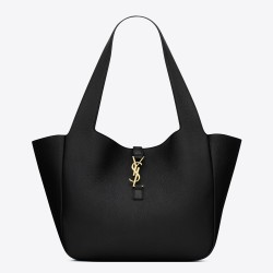 Saint Laurent Bea Tote Bag in Black Grained Leather YSLBS81020