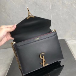 Saint Laurent Black Cassandra Monogram Clasp Bag YSLBS81025