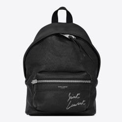 Saint Laurent Black Mini Toy City Embroidered Backpack YSLBS81036