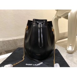 Saint Laurent Black Talitha Small Bucket Bag YSLBS81043