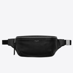 Saint Laurent Classic Belt Bag In Soft Black Leather YSLBS81077