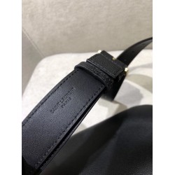 Saint Laurent Classic Monogram Belt Bag In Black Grained Leather YSLBS81078