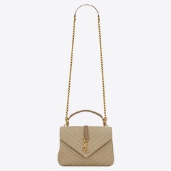 Saint Laurent College Medium Bag In Linen Canvas YSLBS81081