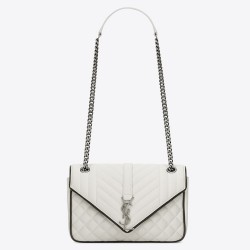 Saint Laurent Dove Medium Monogram Satchel Bag YSLBS81088