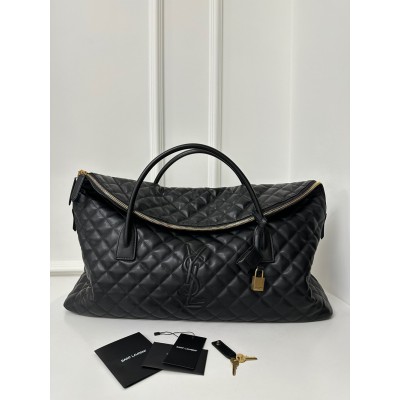 Saint Laurent Es Giant Travel Bag In Black Quilted Leather YSLBS81093