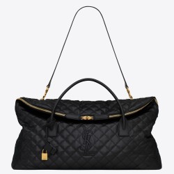 Saint Laurent Es Giant Travel Bag In Black Quilted Leather YSLBS81093