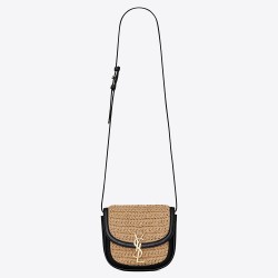 Saint Laurent Kaia Small Bag In Raffia and Leather YSLBS81112