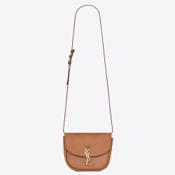 Saint Laurent Kaia Small Satchel Bag In Brown Calfskin YSLBS81114