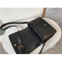 Saint Laurent LE 61 Medium Saddle Bag In Black Leather YSLBS81161