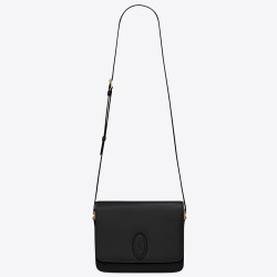 Saint Laurent LE 61 Medium Saddle Bag In Black Leather YSLBS81161