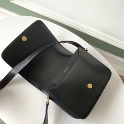 Saint Laurent LE 61 Small Saddle Bag In Black Leather YSLBS81163