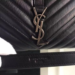 Saint Laurent Large Black College Shoulder Bag YSLBS81125