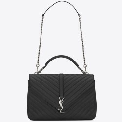 Saint Laurent Large Black College Shoulder Bag YSLBS81125