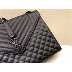 Saint Laurent Large Envelope All Black Bag YSLBS81127