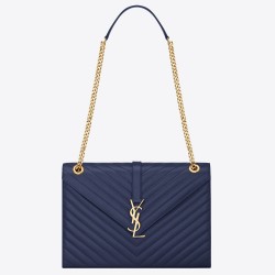 Saint Laurent Large Monogramme Envelope Navy Shoulder Bag YSLBS81133