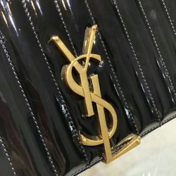 Saint Laurent Large Vicky Bag In Black Patent Leather YSLBS81141