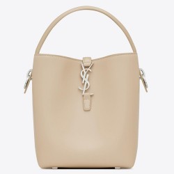 Saint Laurent Le 37 Small Bucket Bag in Beige Leather YSLBS81147