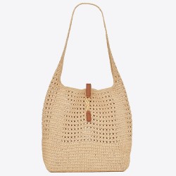 Saint Laurent Le 5 A 7 Medium Tote Bag in Naturel Raffia YSLBS81154