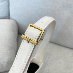 Saint Laurent Le 5 a 7 Hobo Bag In White Leather YSLBS81153