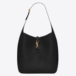 Saint Laurent Le 5 a 7 Soft Large Shoulder Bag in Black Leather YSLBS81156