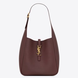 Saint Laurent Le 5 a 7 Soft Small Shoulder Bag in Bordeaux Leather YSLBS81158