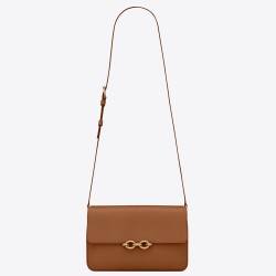 Saint Laurent Le Maillon Bag In Brown Calfskin YSLBS81165