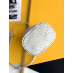 Saint Laurent Le Maillon Hook Bucket Bag In White Lambskin YSLBS81168