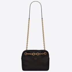 Saint Laurent Le Maillon Small Chain Bag In Black Lambskin YSLBS81169